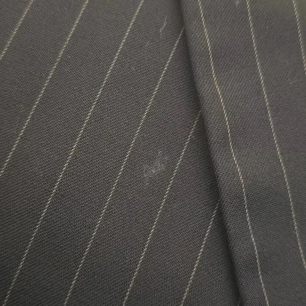 Brooks Brothers Madison Mens 45R Blazer Jacket Black 100% Wool Pinstripe Preppy